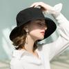Damen Sommer-Sonnenhut 100% Baumwolle Atmungsaktiv Breiter Rand Fischerhut Outdoor UV-Schutz Kappe
