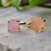 Raw Rose Quartz Ring, Handmade Raw Pink Quartz Ring, Boho Raw Crystal Ring, Raw Crystals Ring Rose Quartz Jewelry , Unique Gift for Her