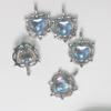 Love Heart Shape Crystal Pendant Loose Beads for DIY Jewelry Making Supplies