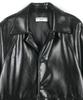 Guvo Faux Leather Raglan Coat