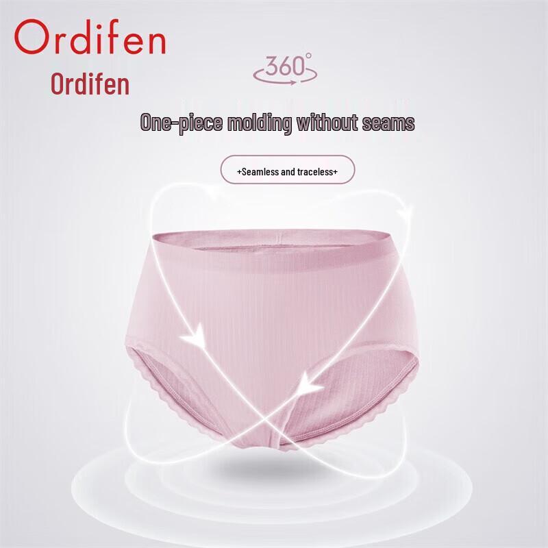 Oudifen Women's Mid-Waist Cotton-Lined Briefs 3-Pack