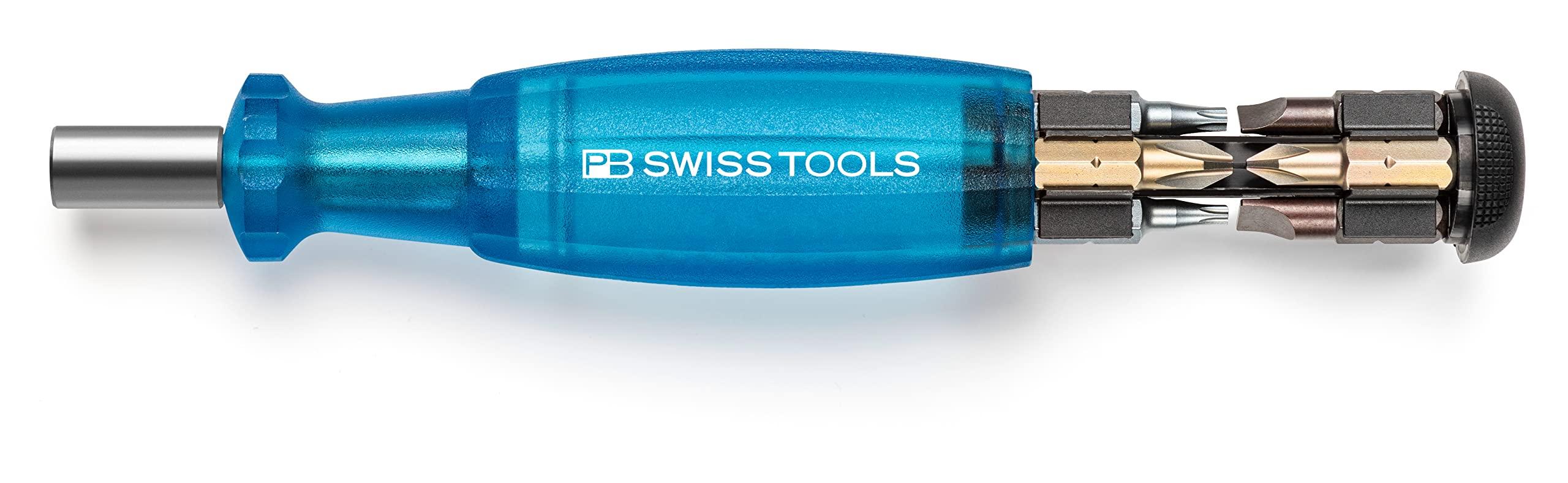 

PB Swiss Tools Multicraft C6 Driver Bits, 8-Piece Set, Interchangeable, Insider, Blue, 6464.BLUE