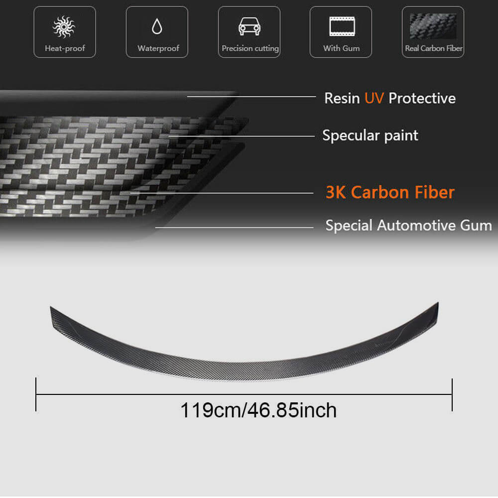 Спойлер V4 (для Q60 2016-2022, Карбон) для Infiniti Q50/Q60