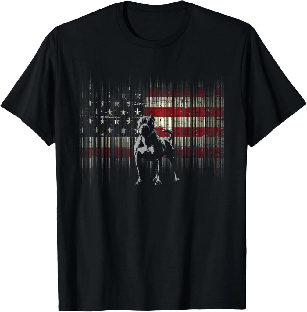 American Flag Dog Pitbull T-Shirt Gift Unisex T-Shirt