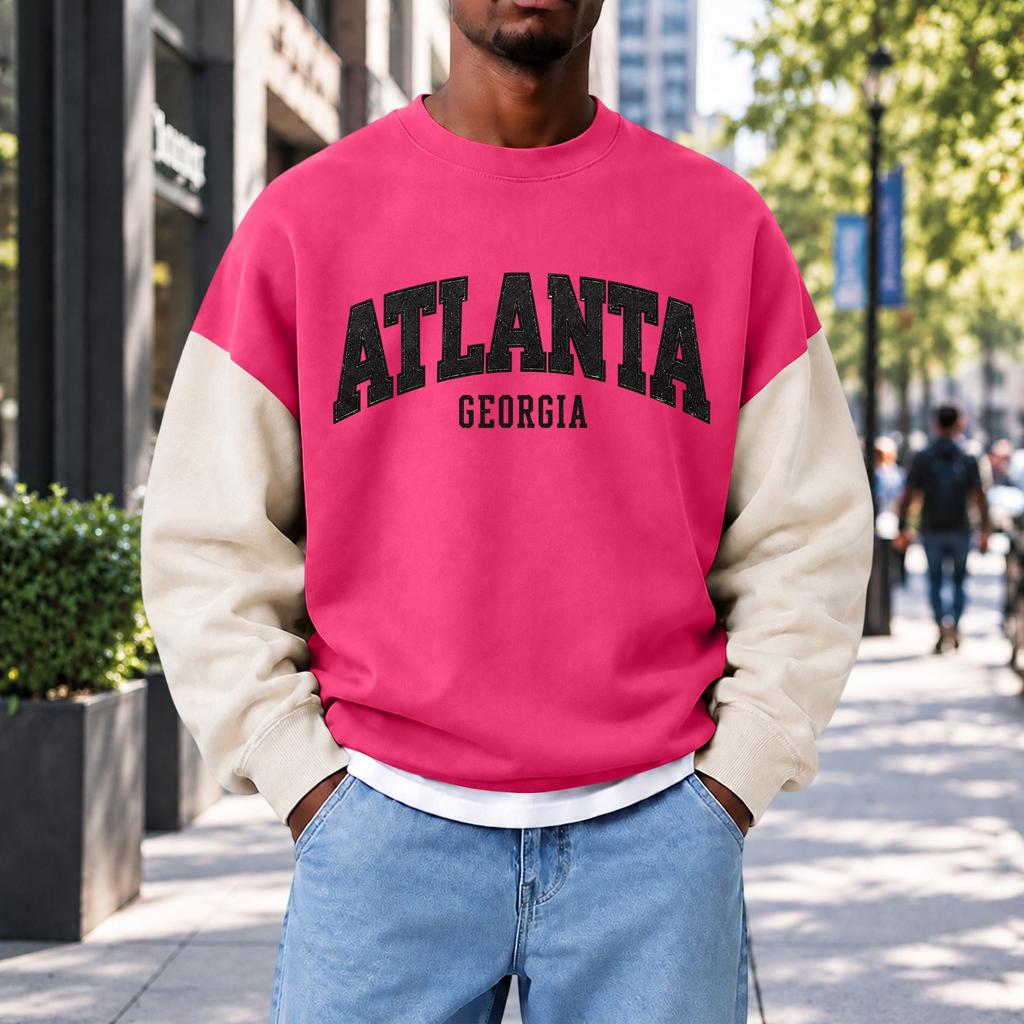 Men's Fashion Crewneck Sweatshirt Casual Pullover Top for Everyday Wear