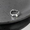 Retro Heavy Industry S plain ring, non-fading opening adjustable index finger ring