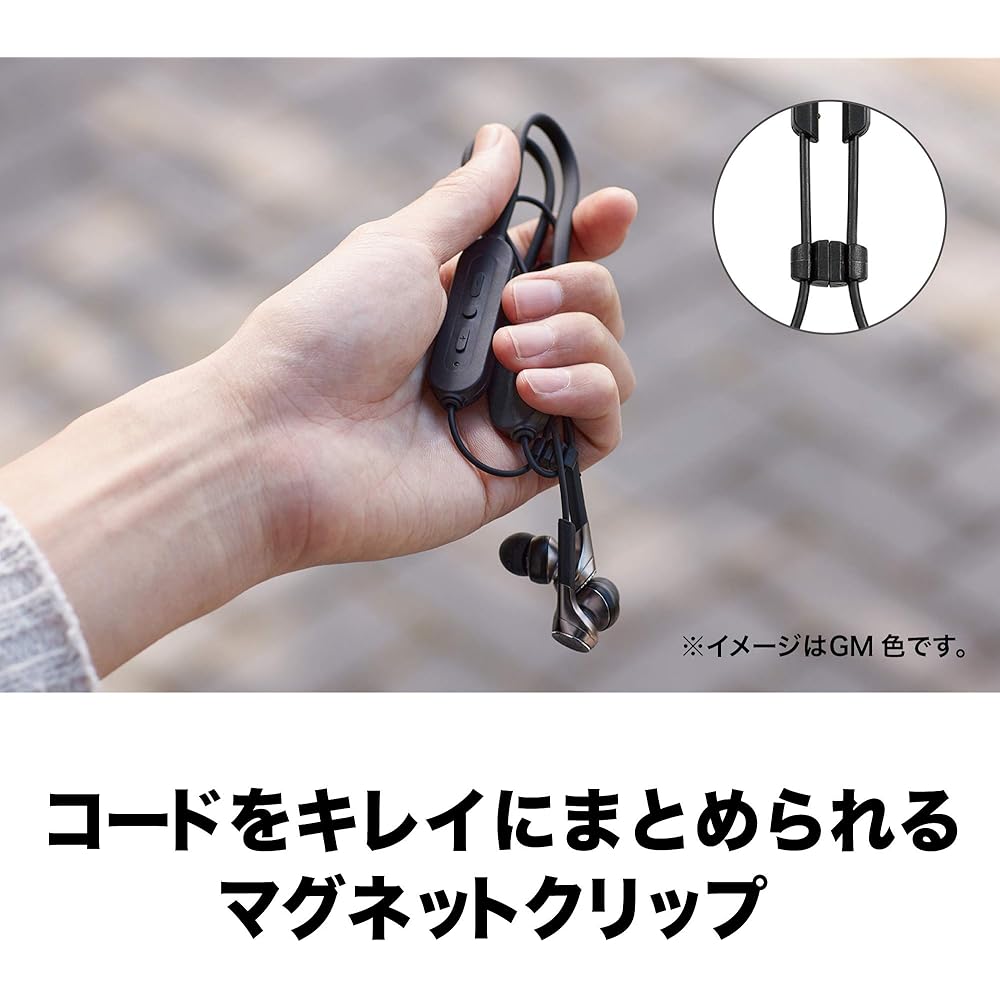 Audio-Technica ATH-CKS660XBT GM Wireless Earphones, Bluetooth, Solid Bass, with Microphone, Gunmetal Color (ATH-CKS660XBT GM)