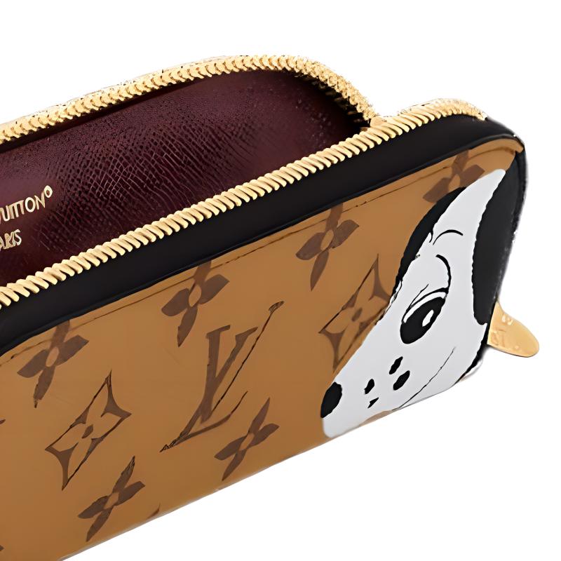 Louis Vuitton X Sun Yitian Collaboration Iconic Print Zippered Canvas Storage Bag Women bags Brown GI1112