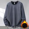 Tallas Grandes 5XL-13XL Moda Otoño Invierno Sudaderas Oversize para Hombre Ropa Gruesa Cálida con Forro Polar Mangas Largas Tops Casuales Jerséis de Hombre