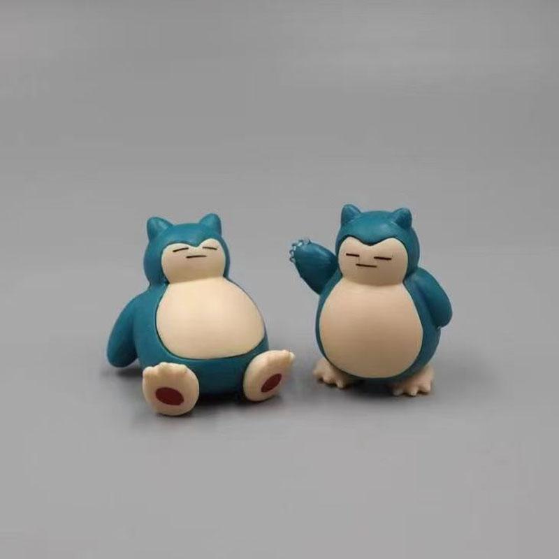 5Pcs/Set  Cartoons Anime Figure Snorlax Cake Decoration Doll Action Model Toys Kids Gifts