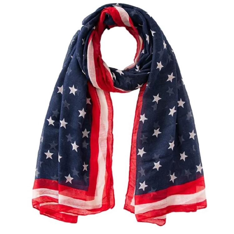 Star Headscarf, Versatile and Soft, Suitable for Independence Day Activity