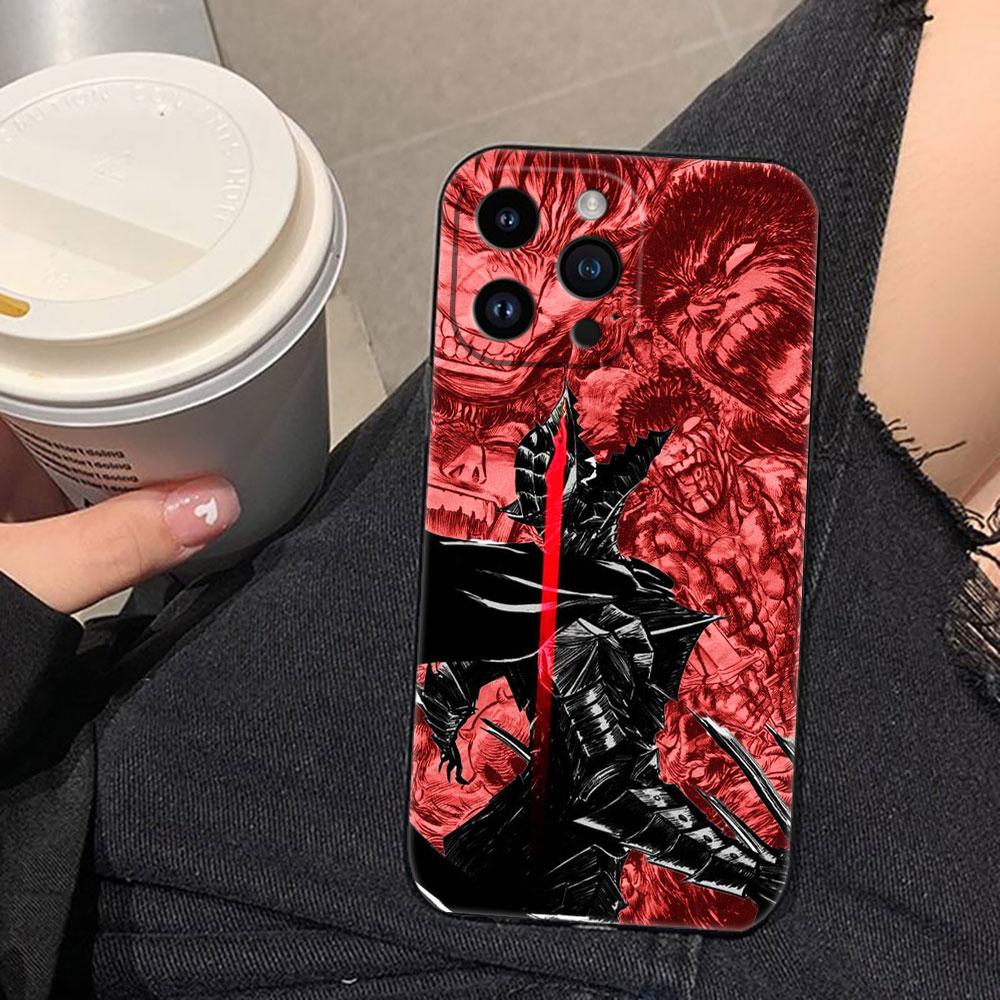 Comic B-Berserk Guts Cover Phone Case For Iphone Apple 17 AIR 16E 16 15 14 13 12 11 Pro XR Max 8 7 Plus TPU Case Funda Shell