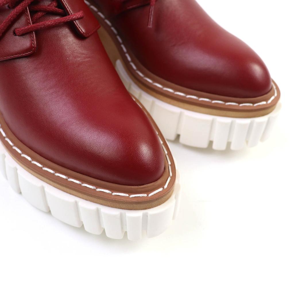 Great Stella McCartney Leather Shoes EMILIE LACEUP RUBY Leather Women 36 800268 Used