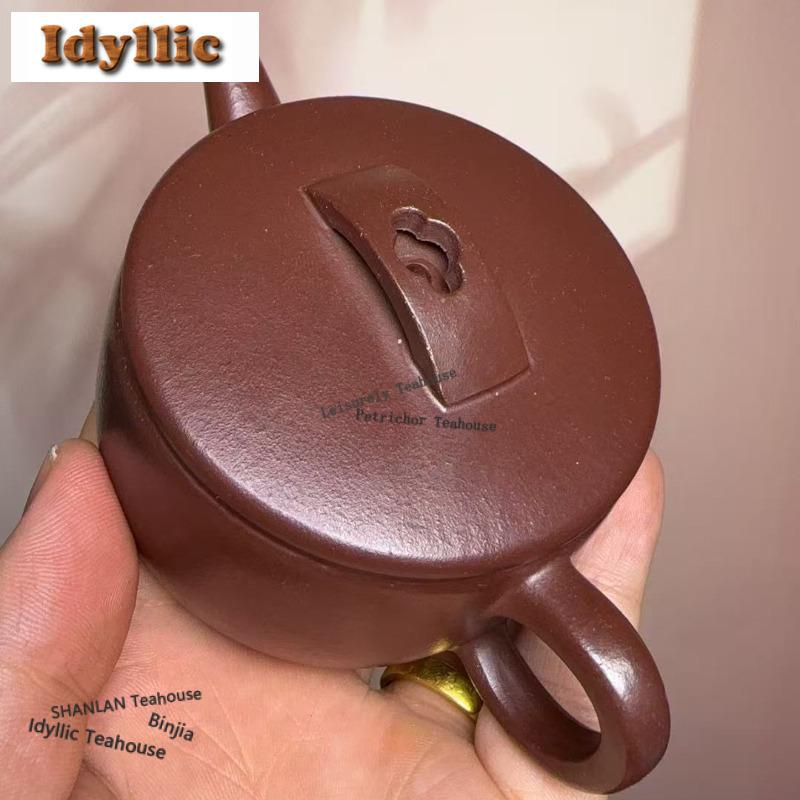 100ml Antika Yixing Lila Lerkannor Handgjord Kanna med Stor Kaliber Råmalm Lila Lera Vattenkokare Med Insats Zisha Teset För Te
