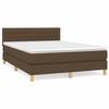 3140692 vidaXL Divan Bed with Mattress Dark Brown 140x190 Cm