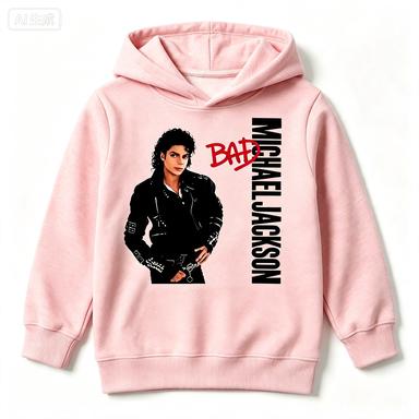 Felpa con cappuccio grafica Michajackson per bambini, felpa con cappuccio casual a maniche lunghe per ragazzi e ragazze, moda streetwear, abbigliamento per bambini