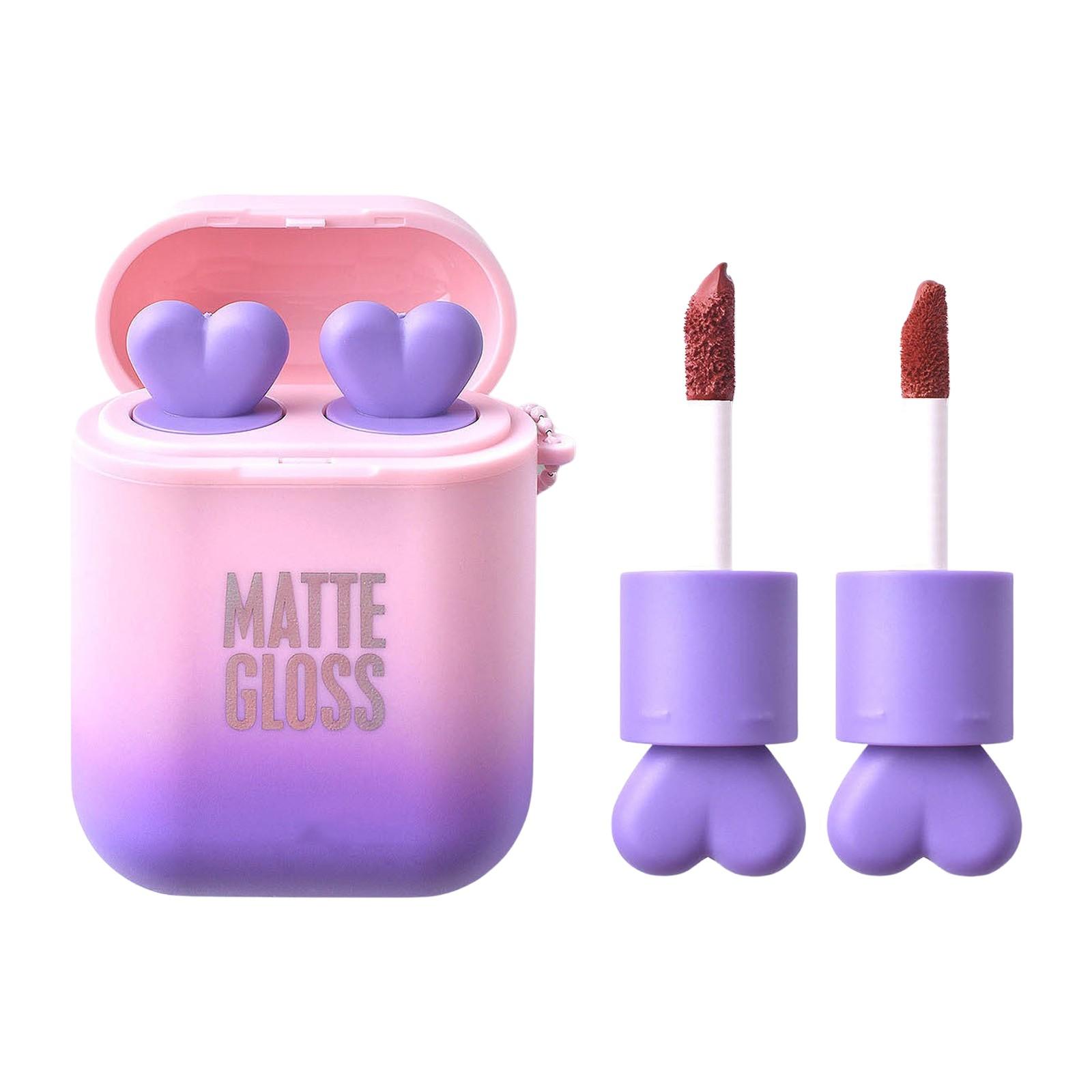 

Помада в форме наушников. Помада цвета нюд. Помада. Глазурь для губ. One Size фиолетовый