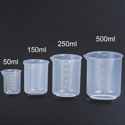 4 STÜCKE Kunststoff Messbecher Labor Becher Messbecher Wasserwaage Flasche Küche Backzubehör Messwerkzeug