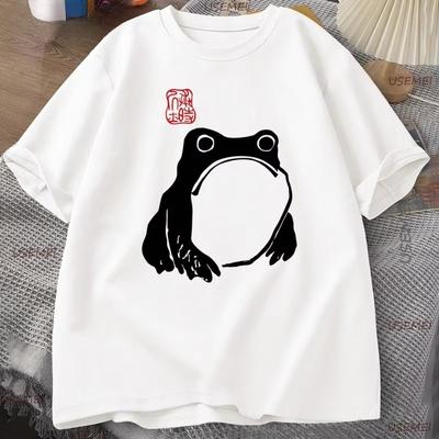Japanese Frog Matsumoto Hoji Toad T Shirt Frog Lover TShirt Women Short Sleeve Y2k Clothes Unisex Clothing Casual High Quality Tee