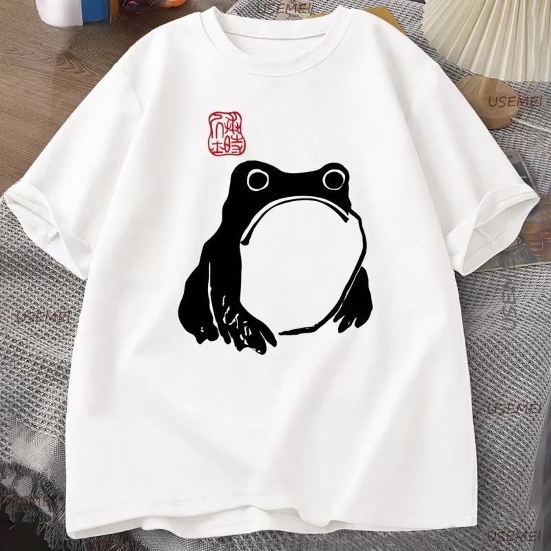 Japanese Frog Matsumoto Hoji Toad T Shirt Frog Lover TShirt Women Short Sleeve Y2k Clothes Unisex Clothing Casual High Quality Tee