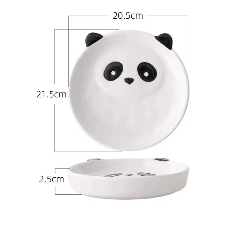 Creative Ceramic Bowls Plates Cartoon Panda Tableware Cute Cartoon Animal Bowls Plates Cups and Saucers Breakfast Plates