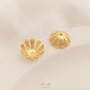 14K Light Gold & 18K Real Gold Daisy Bead Cap Jewelry DIY Accessories