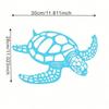 Metal Sea Turtle Wall Decor - Coastal Nautical Hollow Art for Living Room, Bedroom, Bathroom, Boho Hanging Ornament, Housewarming Gift, Holiday Decor