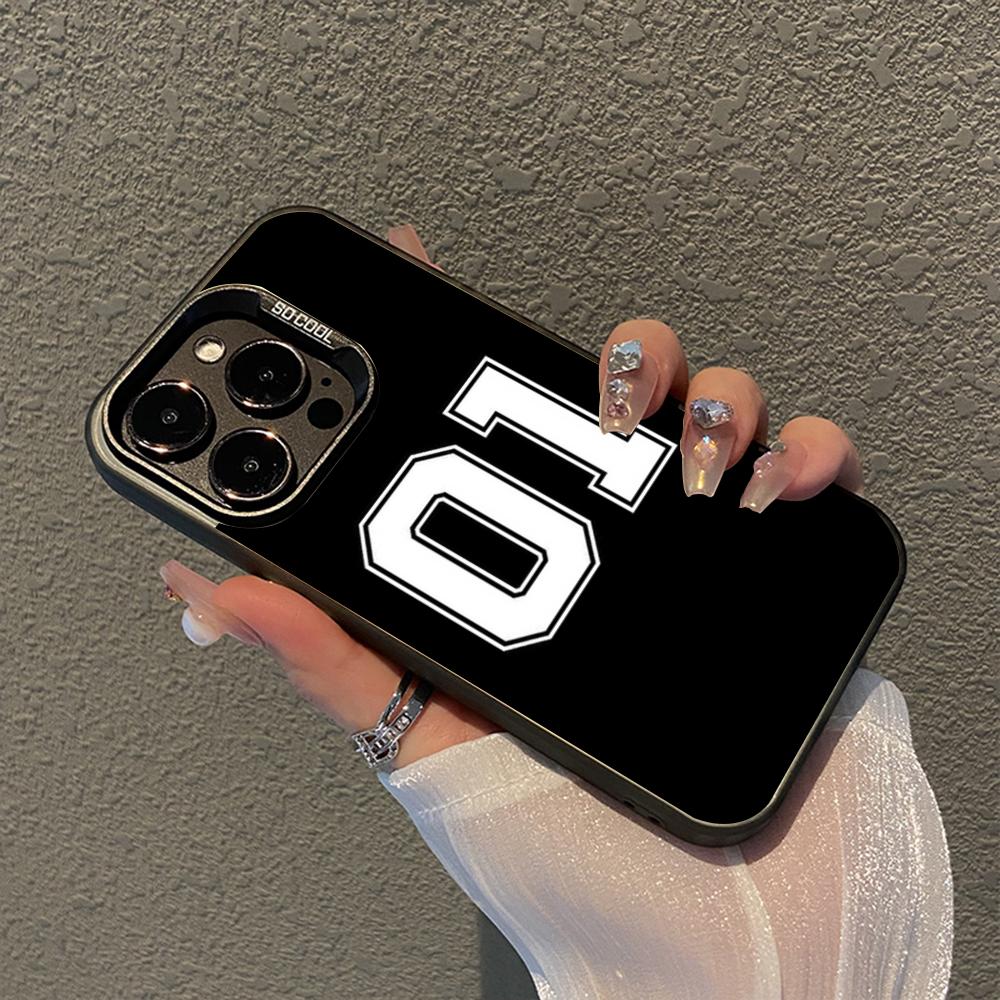 Number Football Phone Case For IPhone 16 15 14 13 12 11 Pro Max X XR XSMAX 8 7 Plus Matte Shockproof Back Cover