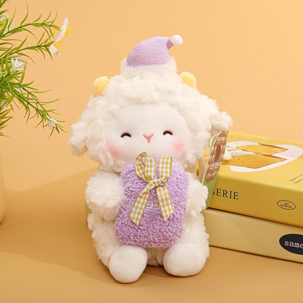 Plush Lamb Doll PP Cotton Lamb Keychain Ornament Sweet Bag Pendant Charm  Backpack Hanging Decor