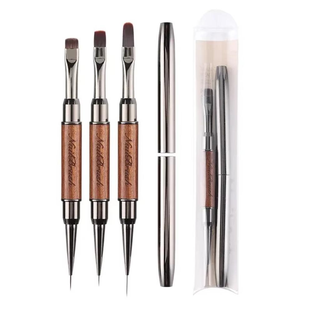Professioneller doppelseitiger Nagelkleber Phototherapie-Stift Acryl-Nagelkunst-Liner-Pinsel UV-Gel-Pinsel Malstift Verlängerungsgel