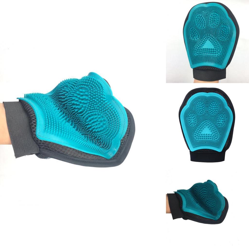 Hunde- und Katzenpflege Massagehandschuh mit Gummi Doppelseitig zum Haaren und Reinigen