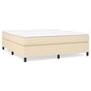 Maison Exclusive - Sommier à lattes de lit avec matelas Crème 160x200 cm Tissu
