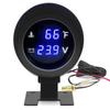 Water Temperature& Voltage Meter Gauge Set 2-In-1 Digital Blue LED Display For 12V/24V Systems In Vehicle Applications