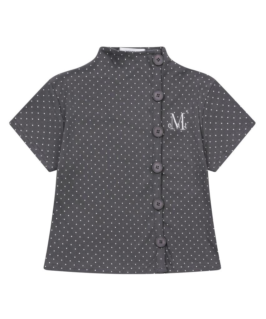 Mucent Minuit Button Mini Dot Short Sleeve Cardigan (2 Colors)