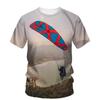 Tricou cu Model Parapantă Parapantă pentru Bărbați Sky Scape Imprimat 3D Mânecă Scurtă Modă de Vară Tricouri Street Gât Rotund