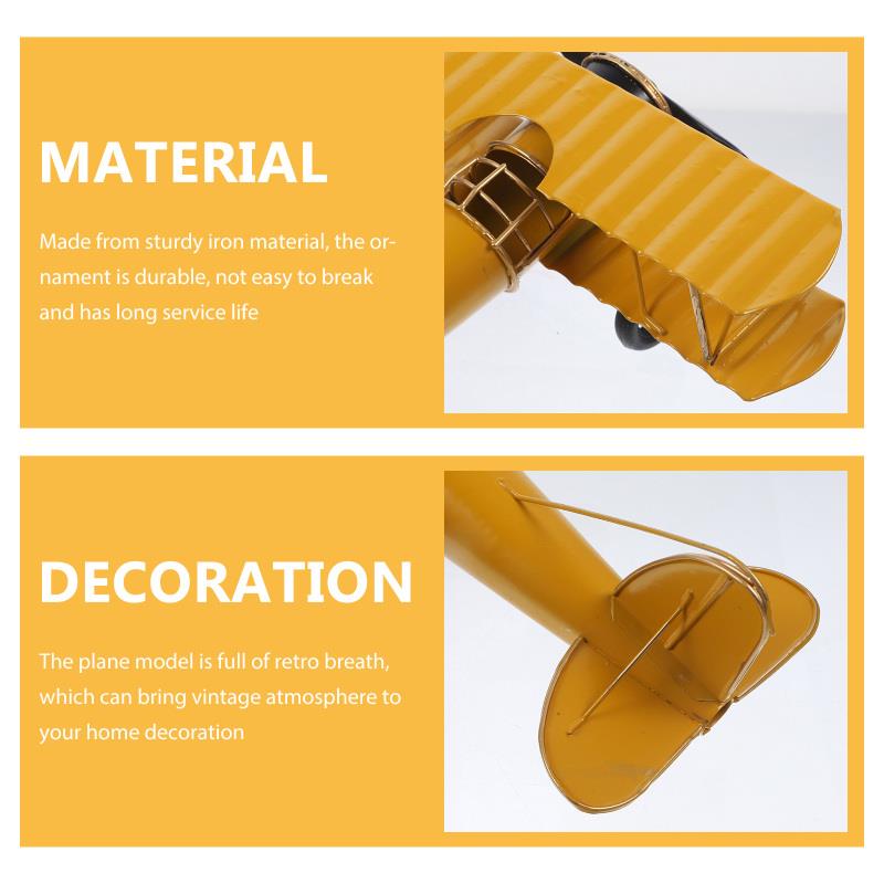 Handmade Small Airplane Model Ornaments Creative Plane Statue Miniatures Art Crafts Decoration Desk Accessories Gift