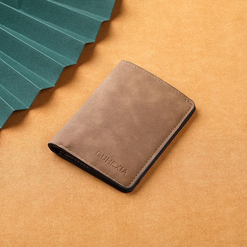 Men’s Slim Bifold Wallet PU Leather ID Card Holder Driver License Wallet Thin Business Card Organizer Pocket Purse