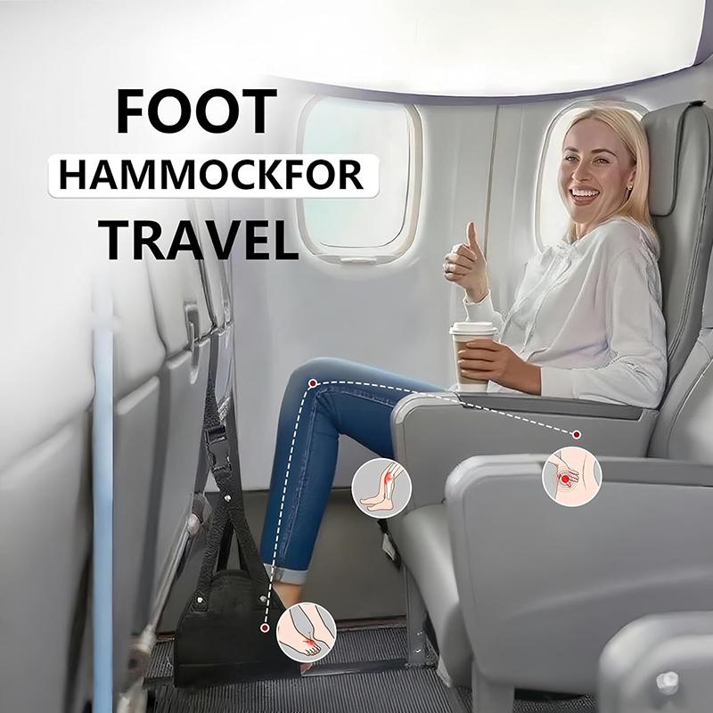 Plane Train Car Footrest Hanger Adjustable Portable Travel Foot Rest Hammock Space Saving Leg Support for Office and Travel
