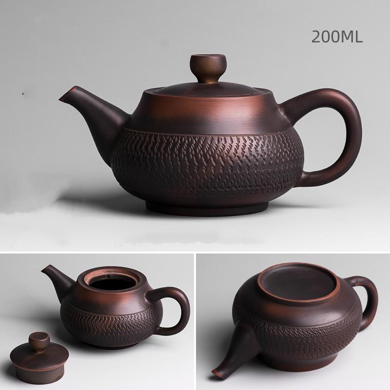 Purple Pottery  Pot Ceramic Kung Fu Teapot Handmade  Teapot Small Teapot Tea Kettle