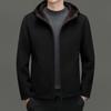 Men's Reversible Wool Hooded Jacket - Autumn/Winter Casual Loose Baseball Style Coat
