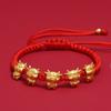 Five Niu Send Blessing Men's and Women's Bracelets Natural Year of the Ox Red Rope Woven Bracelets Good luck and safety High-end gift jewelry