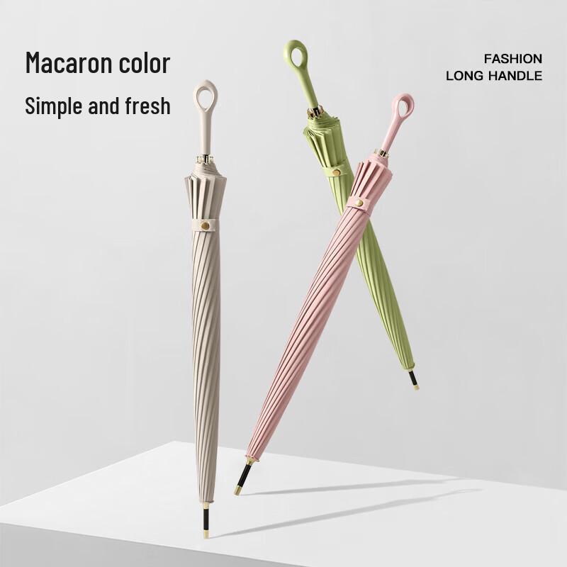 MAYDU Regenschirm mit 16 Rippen, verstärkt, langer Griff