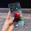 Red Rose with Sparkles Case for Samsung Galaxy S26 S25 S24 S23 S22 S21 S20 FE Plus Soft TPU Slim Fit Shockproof Cover