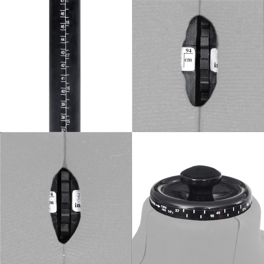 Adjustable Tailor S Mannequin Grey Size 37 45
