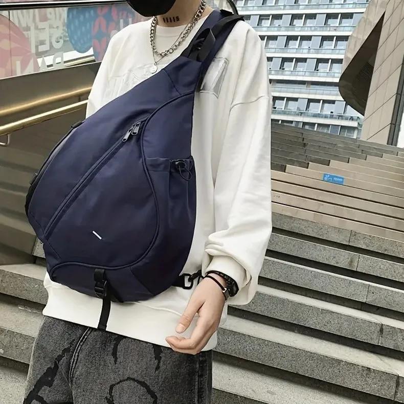 Handtasche im Retro-College-Stil mit großer Kapazität, Street-Schultertasche, Messenger-Tasche, Umhängetasche für Paare, funktionaler Rucksack, Umhängetasche