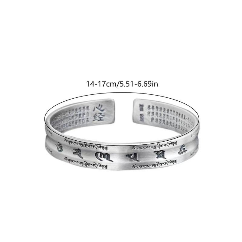 Engraved Cuff Bracelet Vintage Silver-Tone Alloy Wrist Bangle with Open Slip-On Design for Everyday Outfits and Casual Simple Gifting