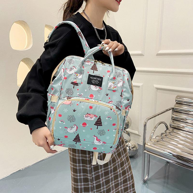 2025 Fashionable Mummy Bag: Double Shoulder, Large Capacity, Lightweight Backpack for Mother and Baby Outings