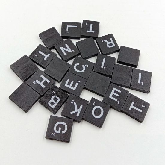 100 Pcs English Letter Alphabet Wooden Cube Blocks Kids Game Educational Toy