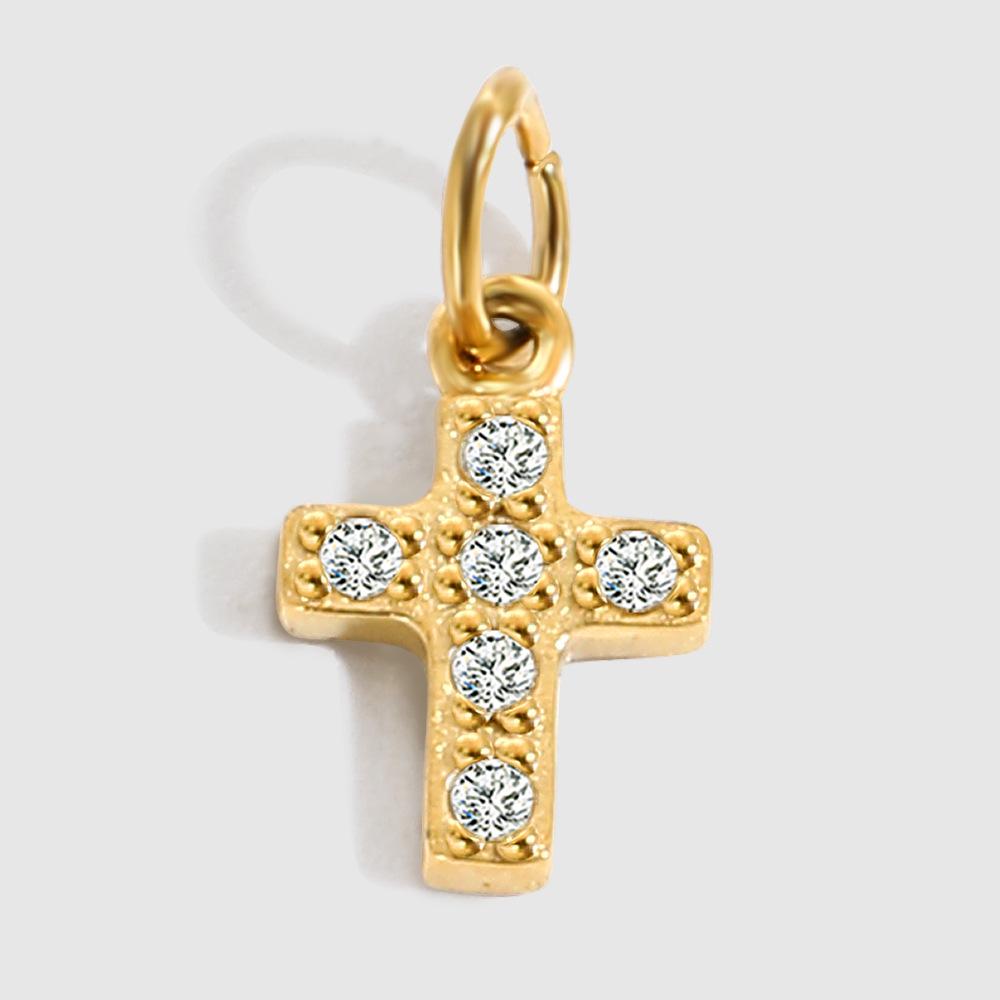 Chi Hang Schmuck: Zirkon Edelstahl Buchstaben- und Zahlanhänger für DIY Halsketten-/Armband.