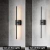Wireless Rechargeable LED Sconce Touch Switch Black Wall Mounted Light Bedroom Hallway Living Room Indoor Lighting Lamp